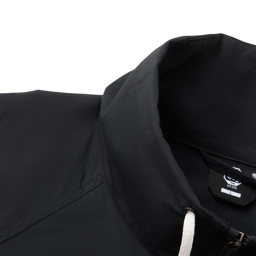 Li Ning Удобная Повседневная Простая Свободная Куртка с Воротником-стойкой на Молнии Мужская Куртка Черная AFDV127-3