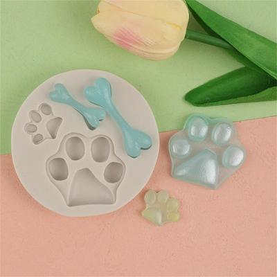 1~10 шт. Формы для выпечки Кость Собачья лапа Силиконовая форма Инструменты для украшения торта Форма для печенья Кондитерский аксессуар Кухонные принадлежности