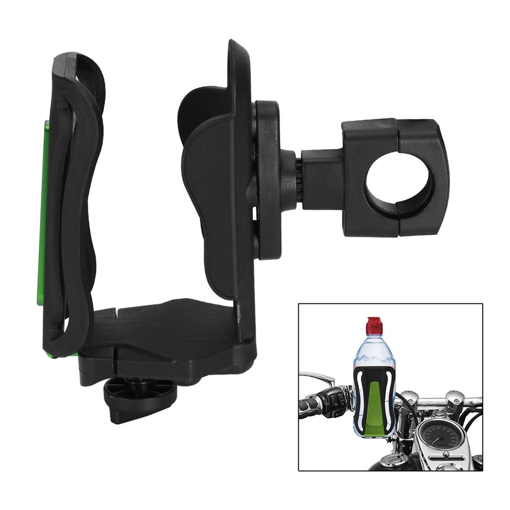 Adjustable Handlebar Cup Holder Bottle Mount Bracket 25Mm Green For Motorcycle