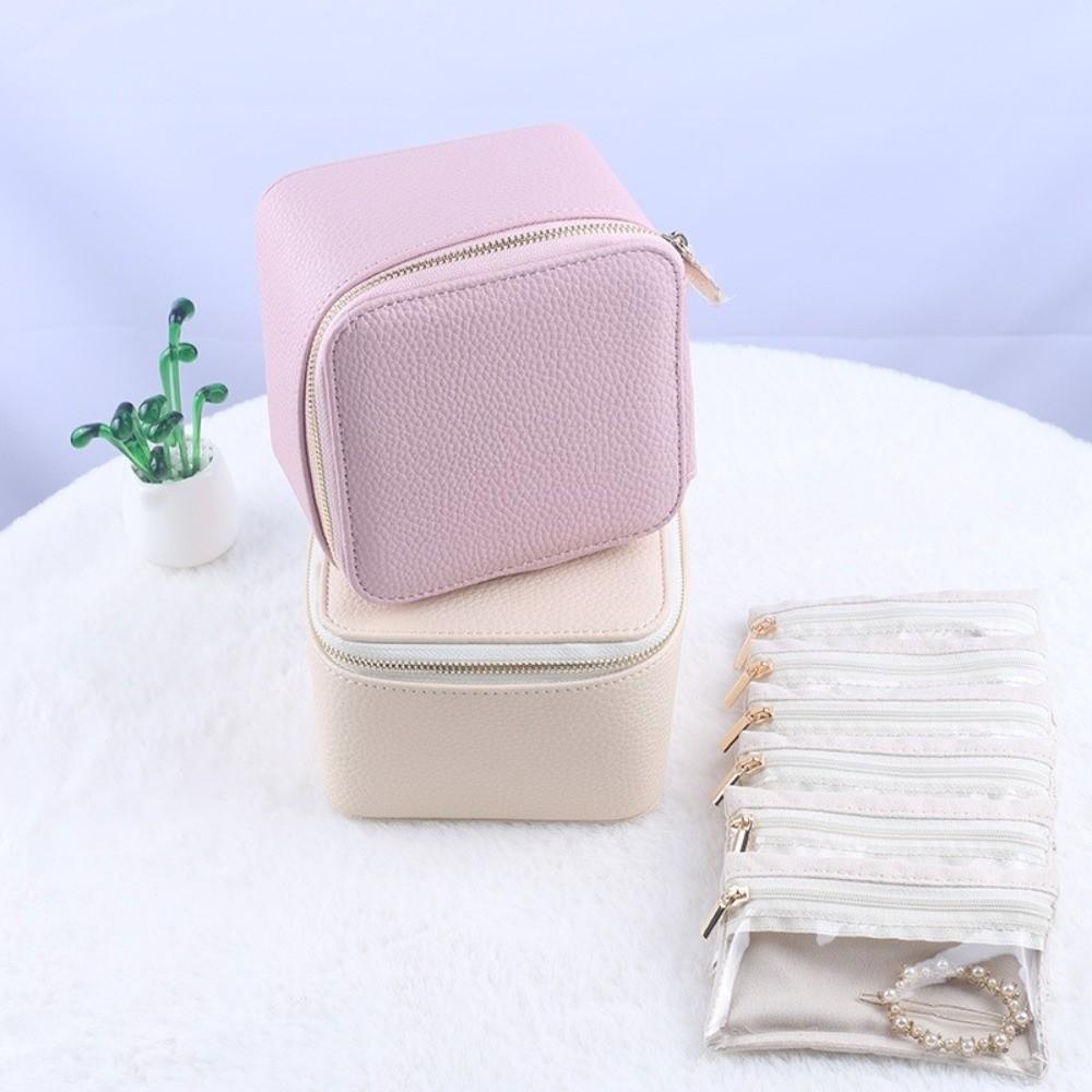 Portable Travel Jewelry Box Large Capacity Jewelry Case Multifunctional Small Item Storage Box