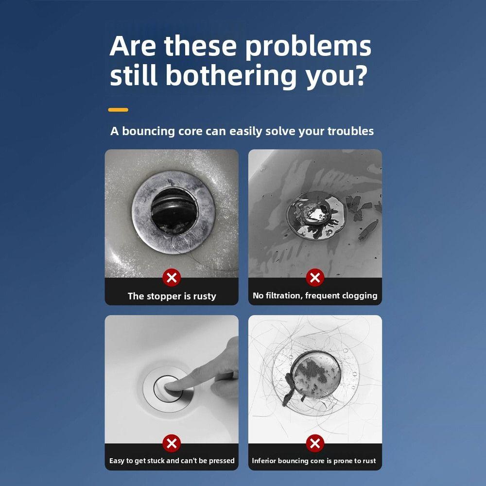 Drain Protector Bathtub Drain Stopper Pop-up Drain Plug Universal Drain Hair Catcher