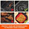 2pcs Air Fryer Silicone Pot Thick Reusable Silicone Square Air Fryer Liners Air Fryer Basket Oven Tray Pizza Airfryer Pan Liner