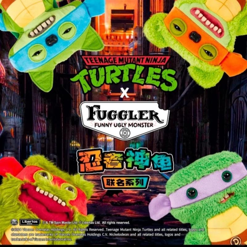 Официальный Fuggler X Черепашки-ниндзя Подростки Смешной Уродливый Монстр Мягкая Плюшевая Кукла Леонардо Коллекционные Игрушки Подарки Для Фанатов