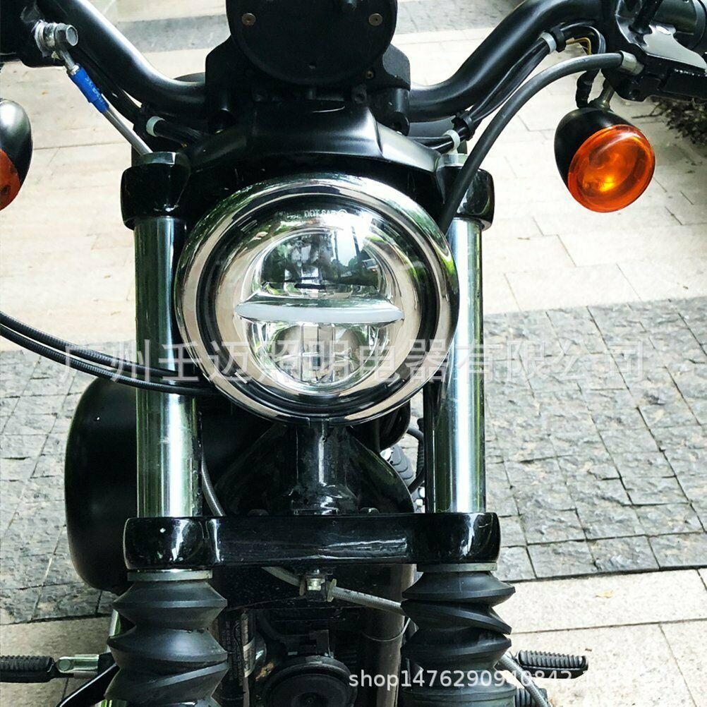 5,75-дюймовая светодиодная фара для мотоцикла Harley, 50 Вт, ближний/дальний свет, высокая яркость