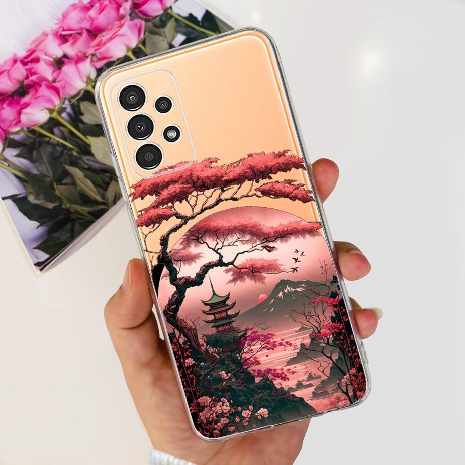 Чехол для Samsung Galaxy A13 A23 A33 A53 5G Милый Расписной Чехол Прозрачный Силиконовый Мягкий ТПУ Чехол для Телефона Для Samsung A53 A 13 23 33 Сумки