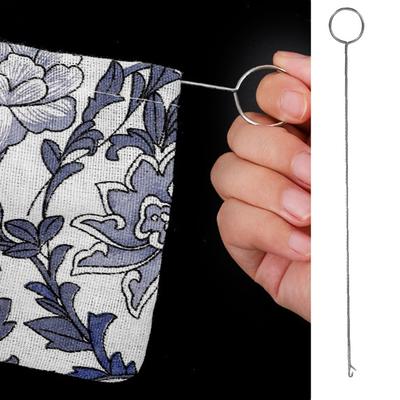 Длинный нитевдеватель с крючком для эластичных лент Легкий Быстрый Вставка Металлический нитевдеватель Инструмент для продевания швейной нити для одежды, сумок