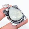 Prehnite Handmade 925 Sterling Silver Jewelry Pendant 2.09" W7f84