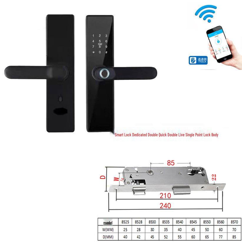 Многоязычный умный дверной замок с отпечатком пальца и дизайном граффити