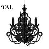 Secret Room Hanging Decor 3D Candlestick Chandelier Ceiling Ornament, Gothic Halloween Glitter Detailed Hollow Carved Ornaments Decoration for Holiday