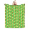 Avocado Fruit Pattern Blanket Fleece Spring/Autumn   Multifunction Super Soft Throw Blankets for Home Office Bedspread