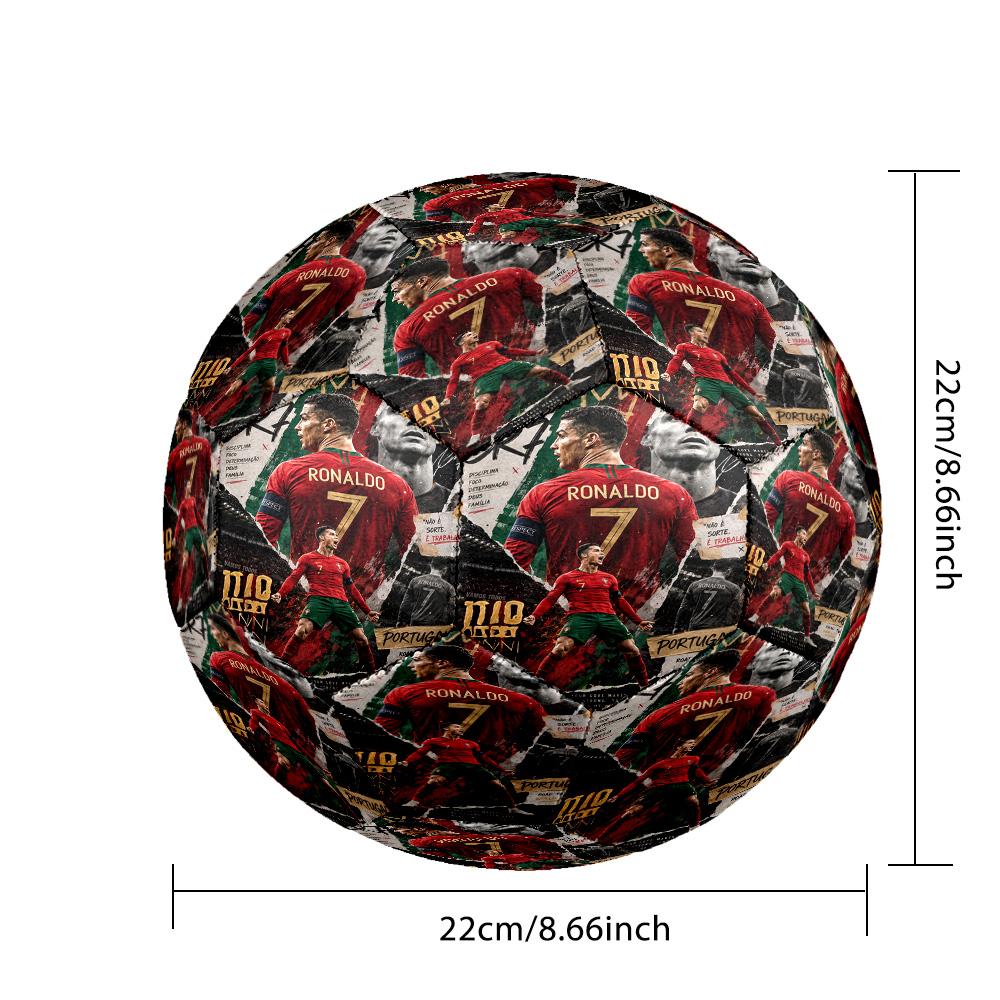 Ronaldo's Last Dance Celebration Size 5 Football Machine-Stitched Indoor/Outdoor Training and Matches for Football Accessories