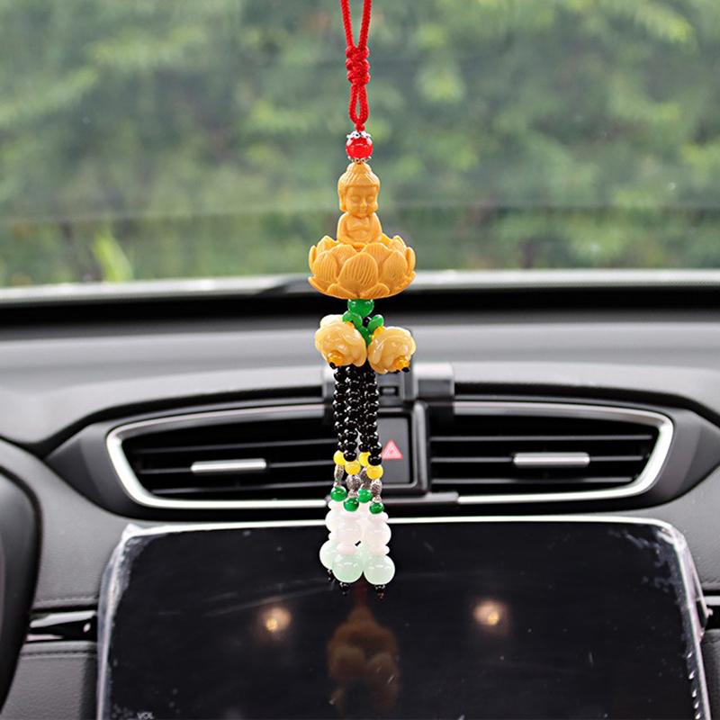 Car Pendant Out Of The Buddha And Into The Safe Chinese Style Resin Car Interior Pendant Pixiu Rearview Mirror Pendant