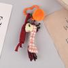 Брелок для кукол в виде животных из ткани Харадзюку, брелок в виде плетеной веревки, забавные маленькие брелоки для животных, сумка, рюкзак, кулон, подарки