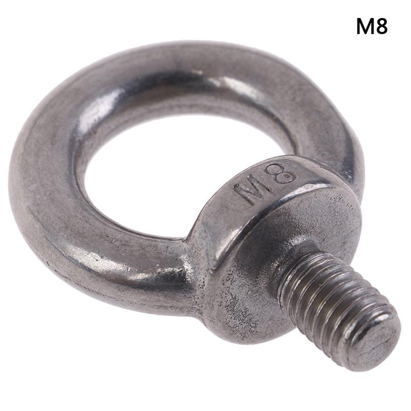 1Pc New M4 M5 M6 M8 304 Stainless Steel Marine Lifting Eye Screws Ring Loop Hole for Eyebolt Dropshipping