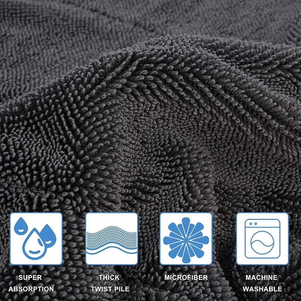 New Thick 600gsm Twist Pile Cotton Microfiber Cloth for Cars Washing Towels Car Cleaning Cloth Rags