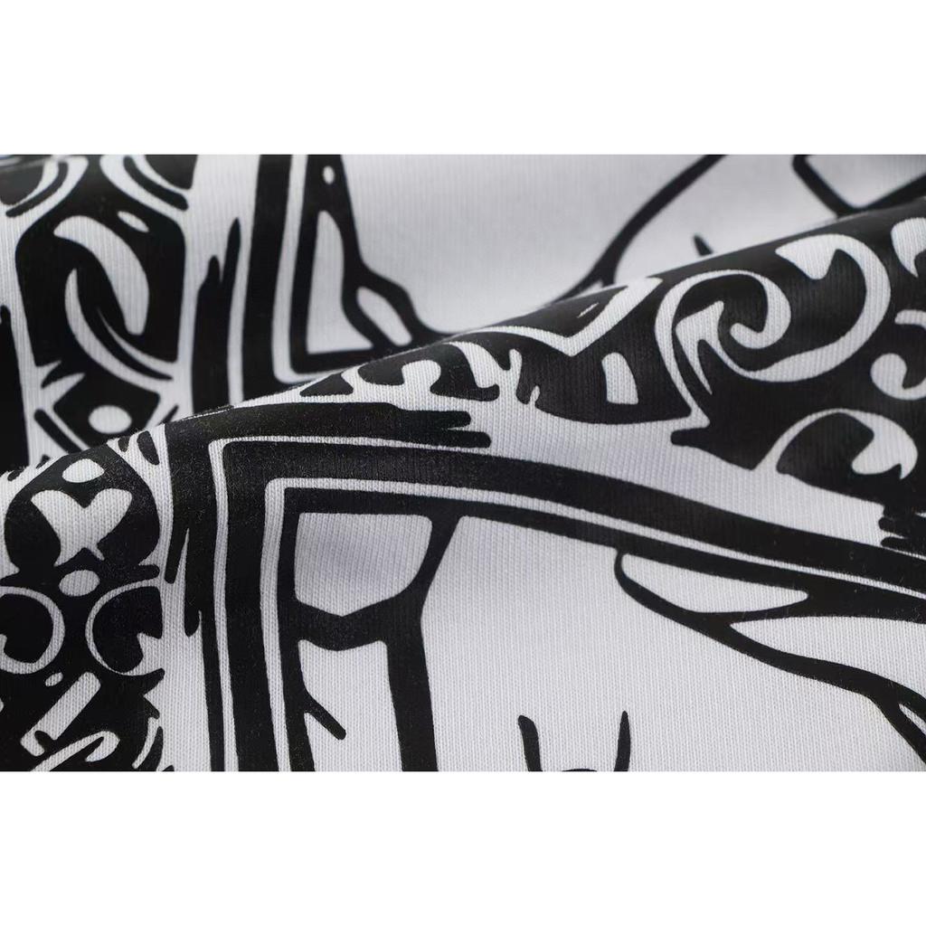 W352 CHROME HEARTS 2025 Summer New High Quality Cotton Round Neck Loose Large Size Men's and Women's T-shirt Couple T-shirt