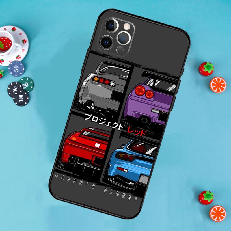 Спортивный автомобиль JDM Дрифт Чехол для телефона Для iPhone 17 Air 16 15 14 13 11 12 Pro Max 13 12 mini 15 16 Plus 16e Чехол Funda