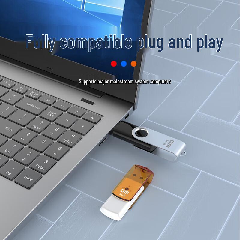 DM USB 2.0 Rotating Label Flash Drive