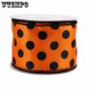 WTEMPO 1 Roll 3 Styles Polka Dot/Striped Halloween Ribbon Decorative Seasonal Ribbon Tree Decorations Festival Party Gift Boxes Wrap Ribbon