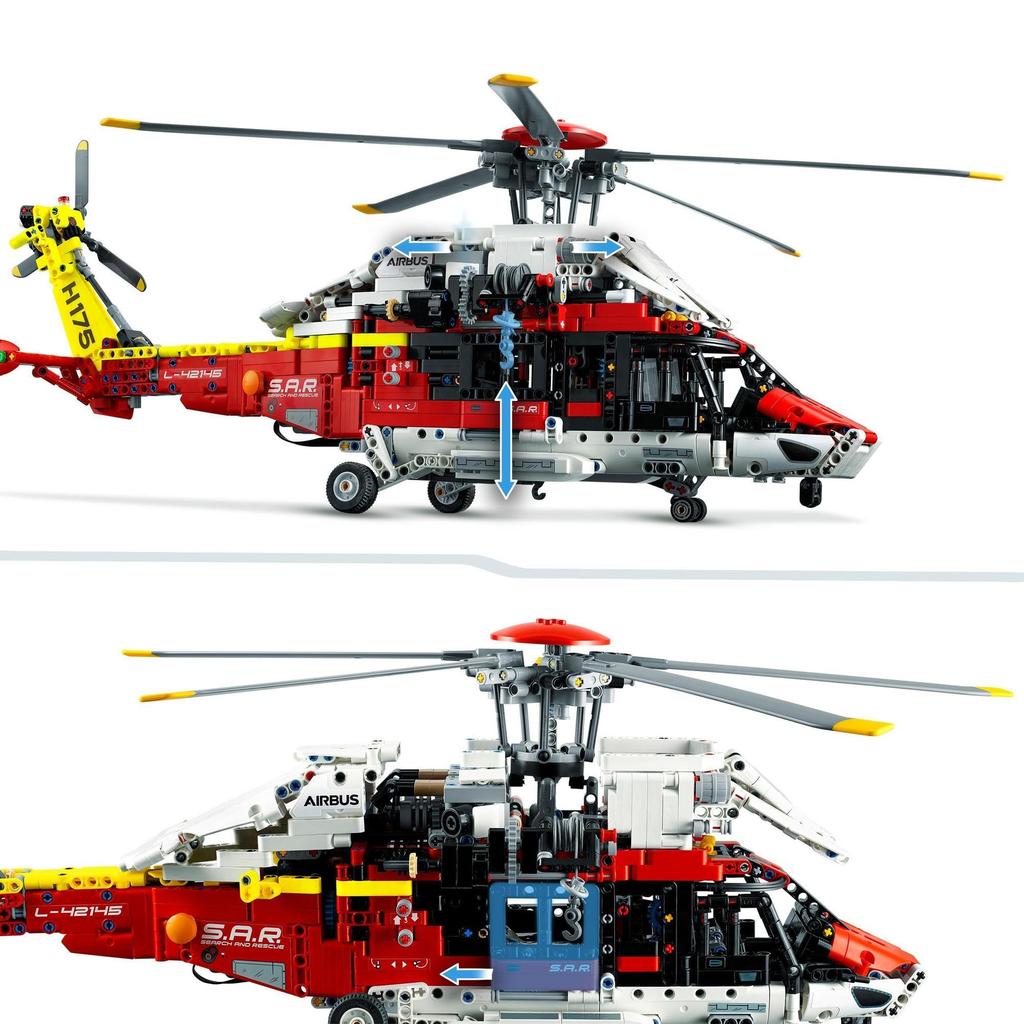 LEGO Technic Airbus H175 Спасательный вертолет 42145 Игрушечный блок Подарочная спасательная машина Машина для мальчиков от 11 лет и старше