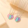 3pcs Heart Puzzle Friendship Necklace Set Symbolizing Portable Bonding for Trendy Women and Fashion Enthusiasts