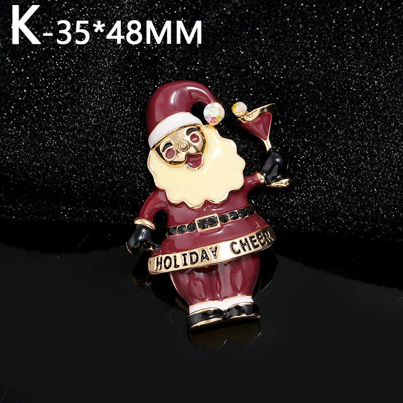 1PC Crystal Deer Women's Christmas Brooch Brooch Pins Jewelry Decoration Wedding Accessories