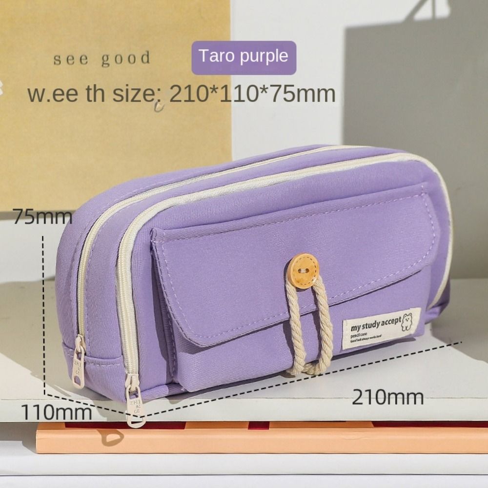 Fabric Stationery Case Multi-function Cosmetic Pouch New Pencil Bag Student School Supplies