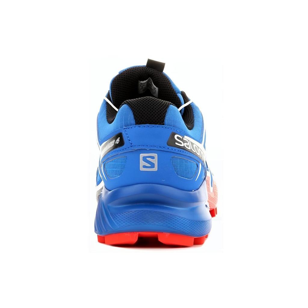 SALOMON Speedcross 4 Удобные Нескользящие Прочные Низкие Кроссовки для Хайкинга Мужские Кроссовки для Хайкинга Синий Красный 383132