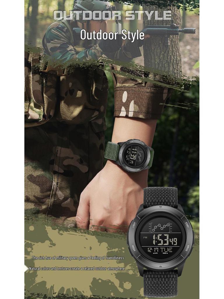 SANDA Уличные Многофункциональные Водонепроницаемые Мужские Часы с Большим Экраном для Студентов