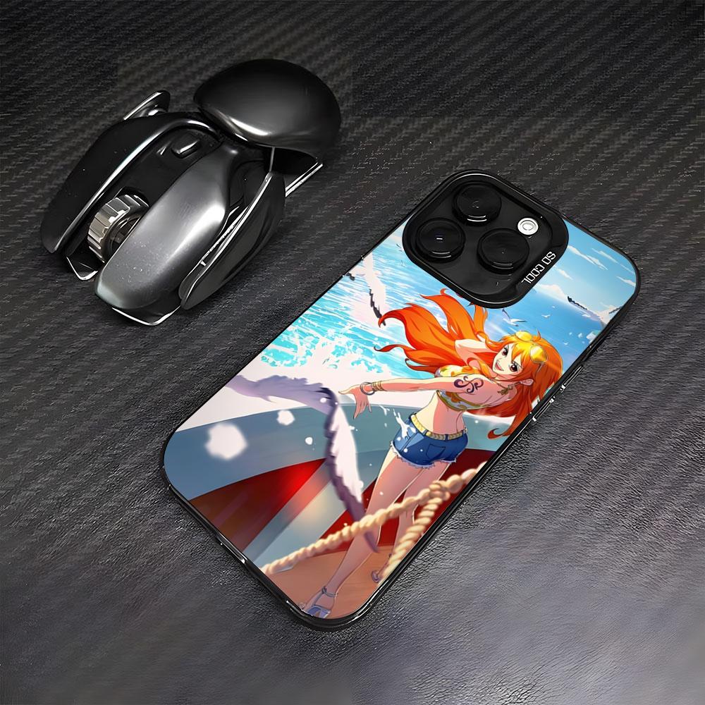 N-Nami Anime Phone Case For IPhone17 Air 16 15 14 Plus 13 12 11 Pro 7 8 XS Max XR Silver Black Bumper Case