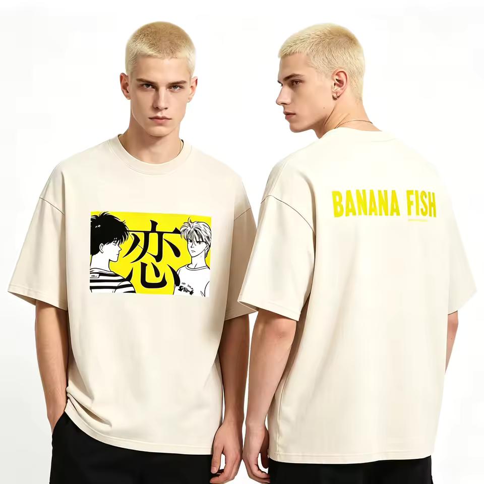 2026 Summer Hot Sale Banana Fish Anime T-shirt Unisex Vintage Fashion Streetwear T-shirt Y2K Gothic Cotton Oversized T-shirts