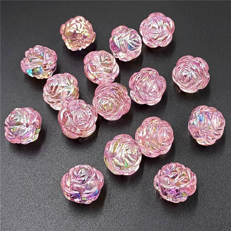 Прозрачные аксессуары из бисера ручной работы Цветочные свободные бусины Двусторонние 10 шт. Материалы для изготовления Трехмерный УФ-акриловый браслет Ожерелье DIY