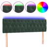 VidaXL LED Headboard Bedroom Furniture Double Bed Accessory Head of Bed Frame Interior Dark Green 3121999