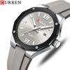 CURREN Часы для мужчин 8465 новый дизайн мода силиконовый ремешок кварцевые часы светящийся календарь водонепроницаемые мужские часы