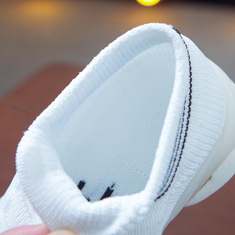 Summer New Fashion Children's Shoes LED Light Shoes Flying Woven Sneakers Children's Luminous Socks Shoes