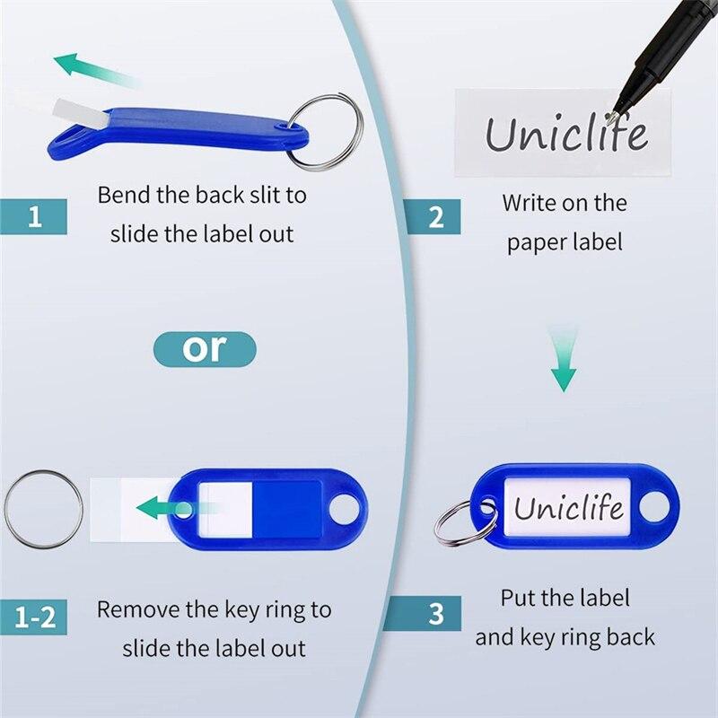 50 шт. красочных пластиковых бирок, номер отеля, классификационная карточка, ключевые бирки, этикетка, имя, багажная бирка, идентификатор, бирки с разъемным кольцом