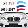 3Pcs Front Grille Trim Strips For BMW Series 1 2 3 4 5 6 7 8 X1 X2 X3 X4 X5 X6 X7 Z4 E46 E90 F30 E60 E81 F20 F45 F36 F10 F48 F25 FZ7