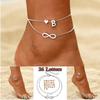 26 Letters Simple Fashion Heart Peach Infinite Shape Diy Handmade Anklet Multilayer Bracelet Jewelry ADM