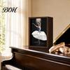 High-end Home Decor Tissue Box Walnut Wood Box, with Artistic Ballet Dancer Skirt Design, Creative Dress Design Multipurpose Paper Towel Holder