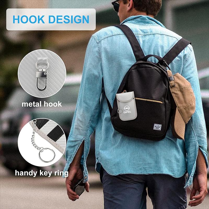 Car Key Case Signal Blocker Bag RFID Shielding Pocket For Opel Corsa Astra Insignia Vectra Zafira Meriva Mokka Grandland Vivaro