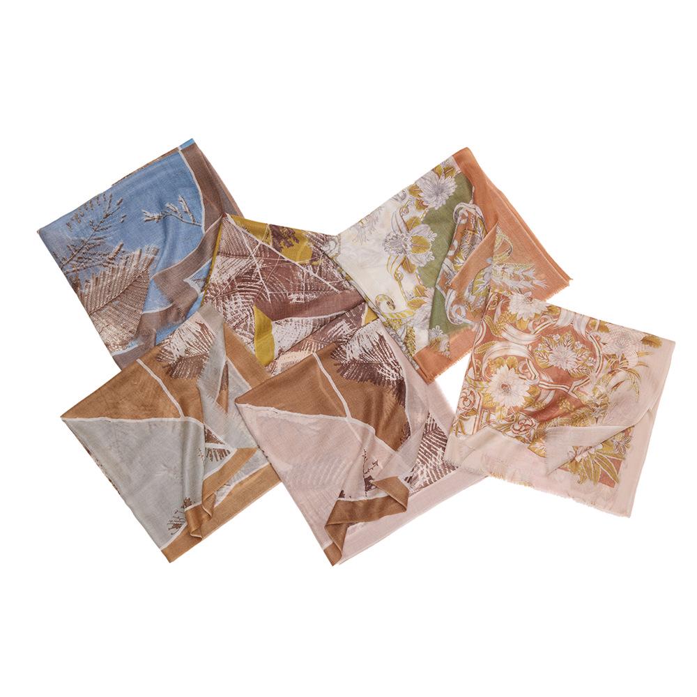 Water-Soluble Cashmere Scarf: Lightweight Square Shawl for Summer & Air-Conditioned Comfort