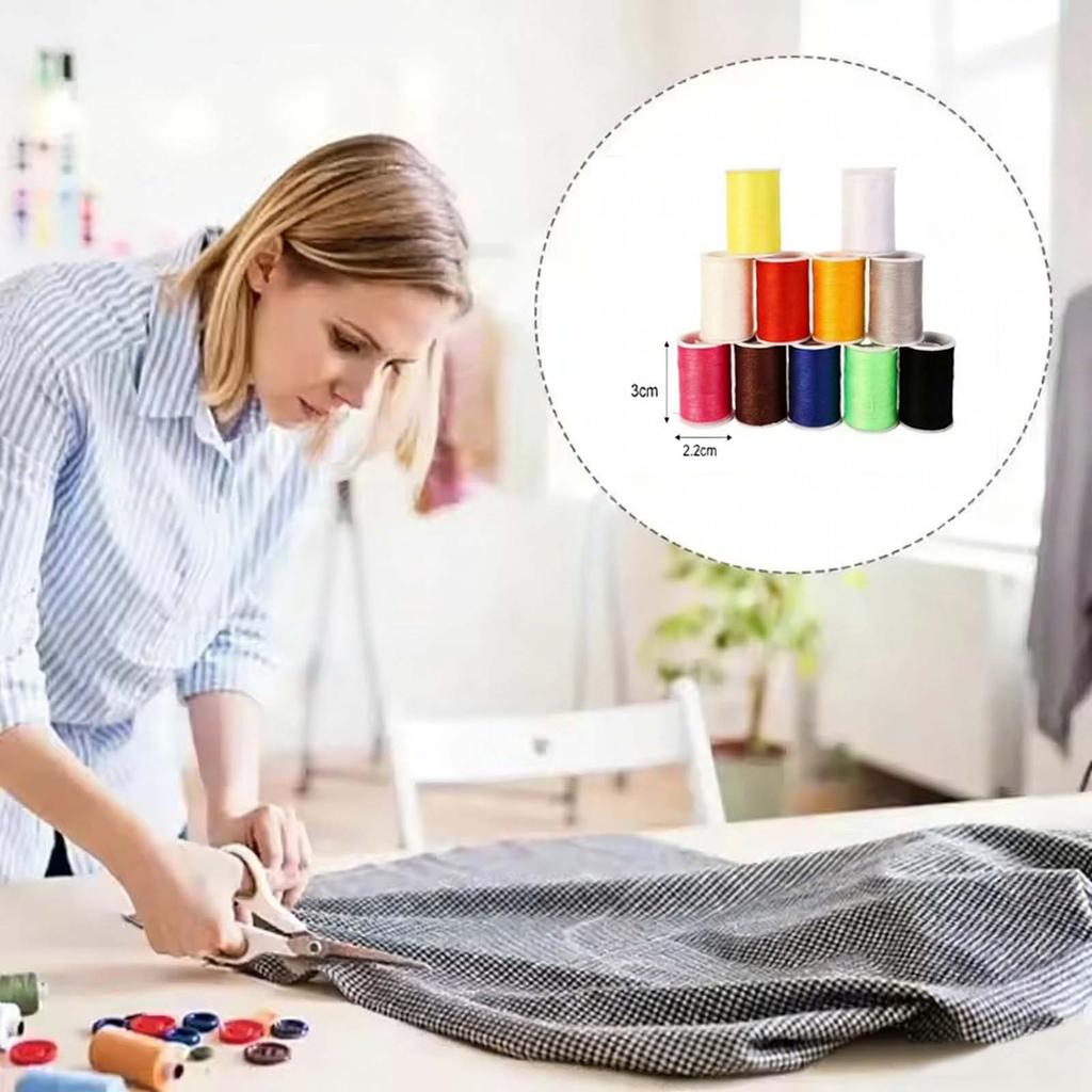 11 Разноцветных Швейных Ниток Нитки Для Ручного И Машинного Шитья,