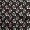 Cotton Poplin Black Fabric Jacobean Floral Sewing Material Print Fabric By The Yard 42 Inch