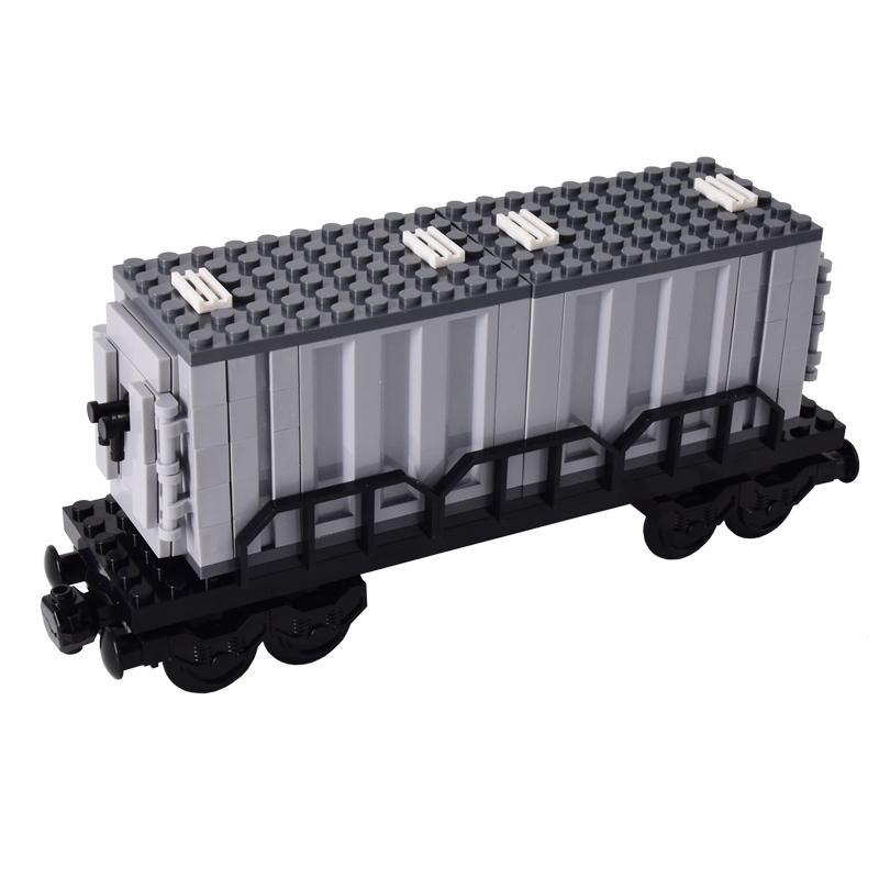 MOC Город Креативная Идея Основа Поезда Транспортное средство для перевозки котла Вагон Конструктор Кирпичики Детские DIY Высокотехнологичные Креативные Игрушки