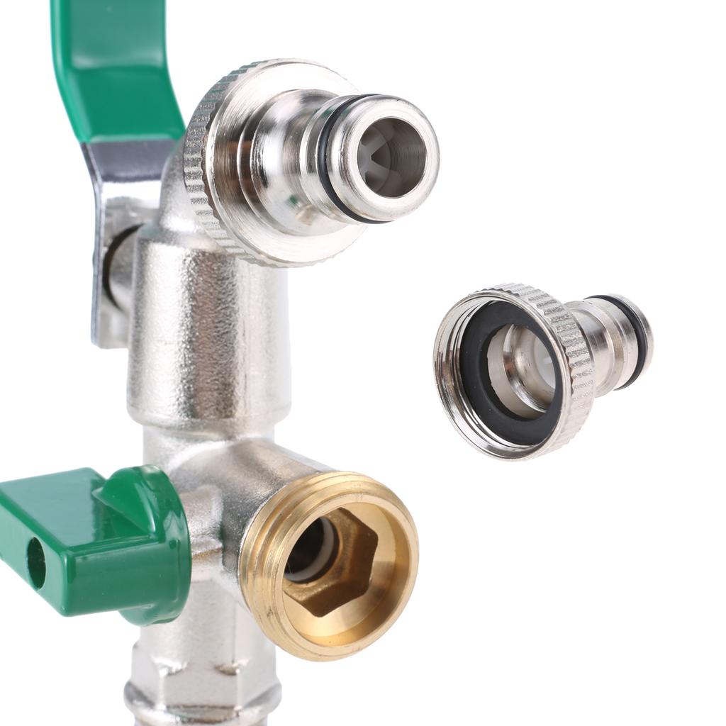 Двойной контроль Садовый шланг Кран с быстросъемными соединениями Нержавеющая сталь Наружный водопроводный кран Универсальный кран Садовый кран