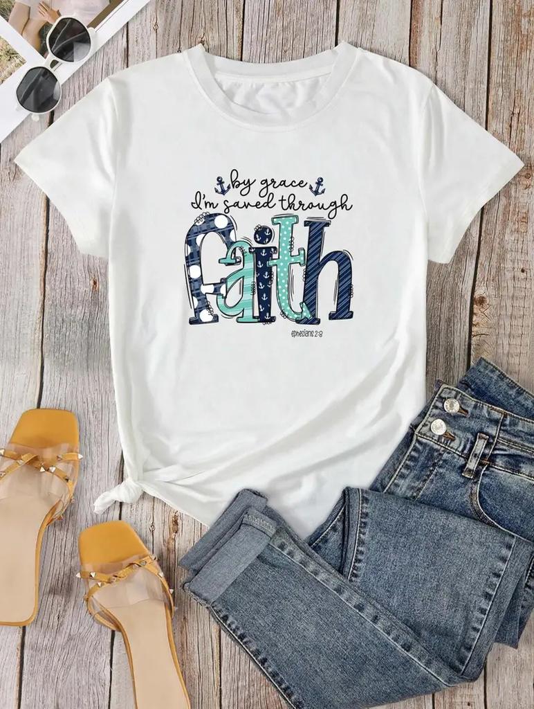 Белая хлопковая футболка свободного кроя классического дизайна для женщин