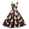 Women's Casual Fashion Print Sexy Off Shoulder Punk Retro Dress Retro Dress Dress