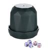 1 Set Dice Cup with Base 5 Dot Dice Heavy Duty Manual Shaker Cup Adults Family Night Bar Party Gambling Drinking Board Game Casino Equipment