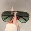New Large Frame Oval Shaped Sunglasses Women's Luxury Designer Eyeglasses Summer Fashion Women Shades UV400 Eyewear