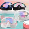 Kids Swim Goggles UV Protection Diving with Nose Cover Anti-Fog Face Guard Wide-Angle Lens